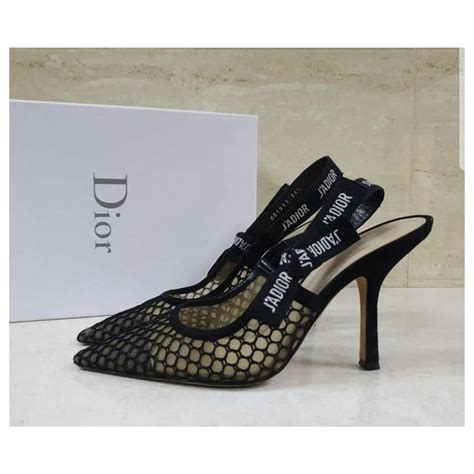 dior fishnet slingback|Dior j'adior slingback.